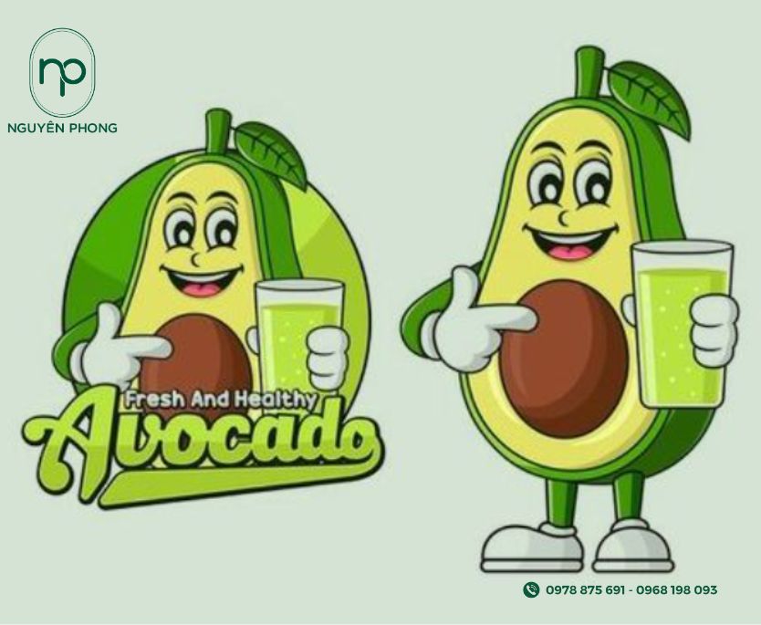 Mẫu logo trái cây bơ